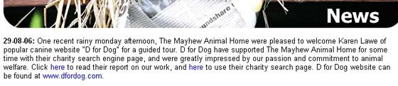 The Mayhew Animal Home August 2006