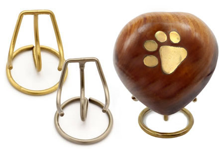 Wooden Heart Pet Keepsake Urn Stand