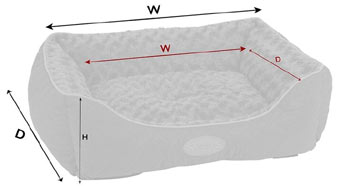 Scruffs box dog bed sizes