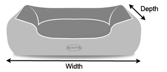 Scruffs box dog bed sizes