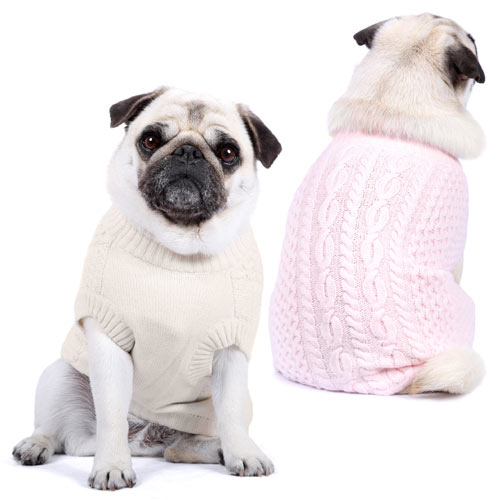 Cable Knit Dog Jumper