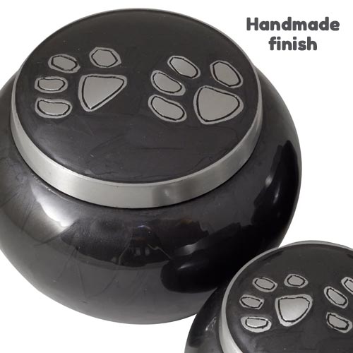 Hand Finished Chester Dog Urn - Black