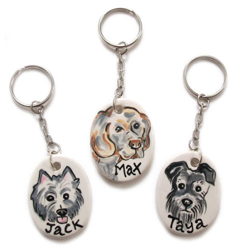 Personalised Dog Keyring or Handbag Charm