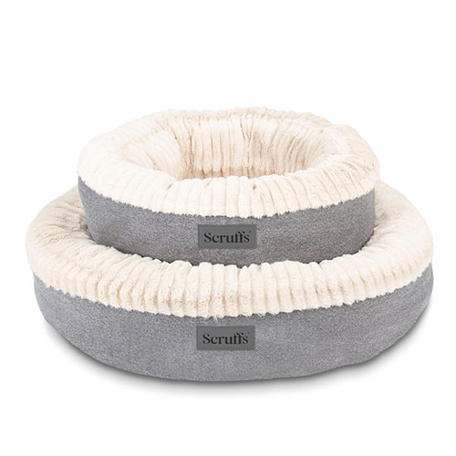 Ellen Light Grey Donut Dog Bed