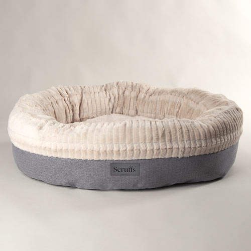 Ellen Light Grey Donut Dog Bed