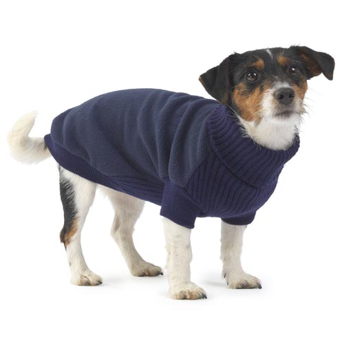 Fleece & Knit Polo Neck Dog Jumper