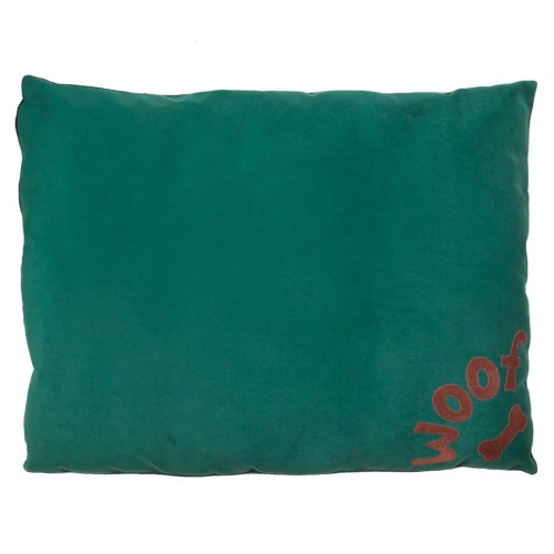 Doza Dog Cushion Green Woof n Bone