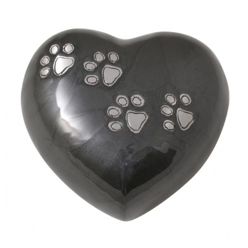 Pet Urn Hartington Heart Black