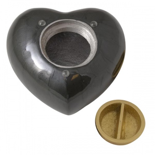 Pet Urn Hartington Heart Black