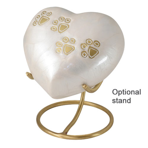 Pet Urn Hartington Heart White