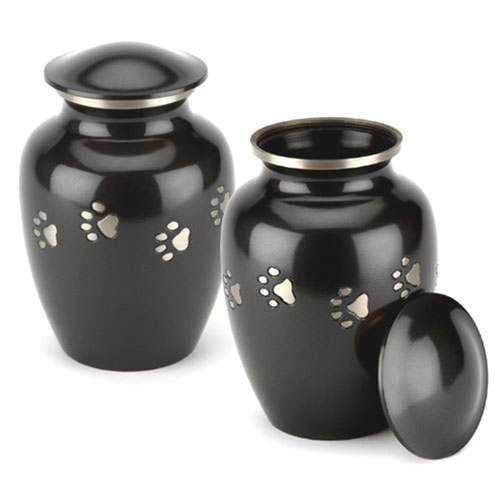 Pet Urn Jarrow Black Pewter