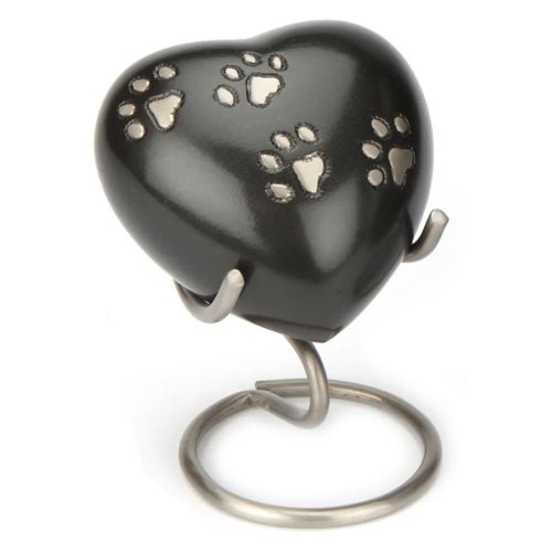 Keepsake Urn Hertford Black Pewter Heart