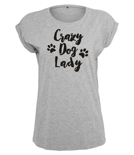 Women's Slogan Slouch Top - Crazy Dog Lady