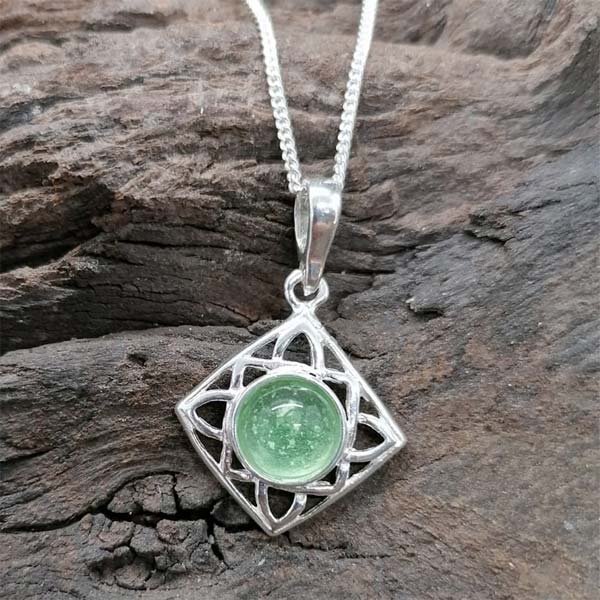 Buy Celtic Dragon Emerald Necklace in Sterling Silver With Chain, Trinity  Knot Gemstone Necklace, Valentine's Day Gift for Her Necklace Online in  India - Etsy