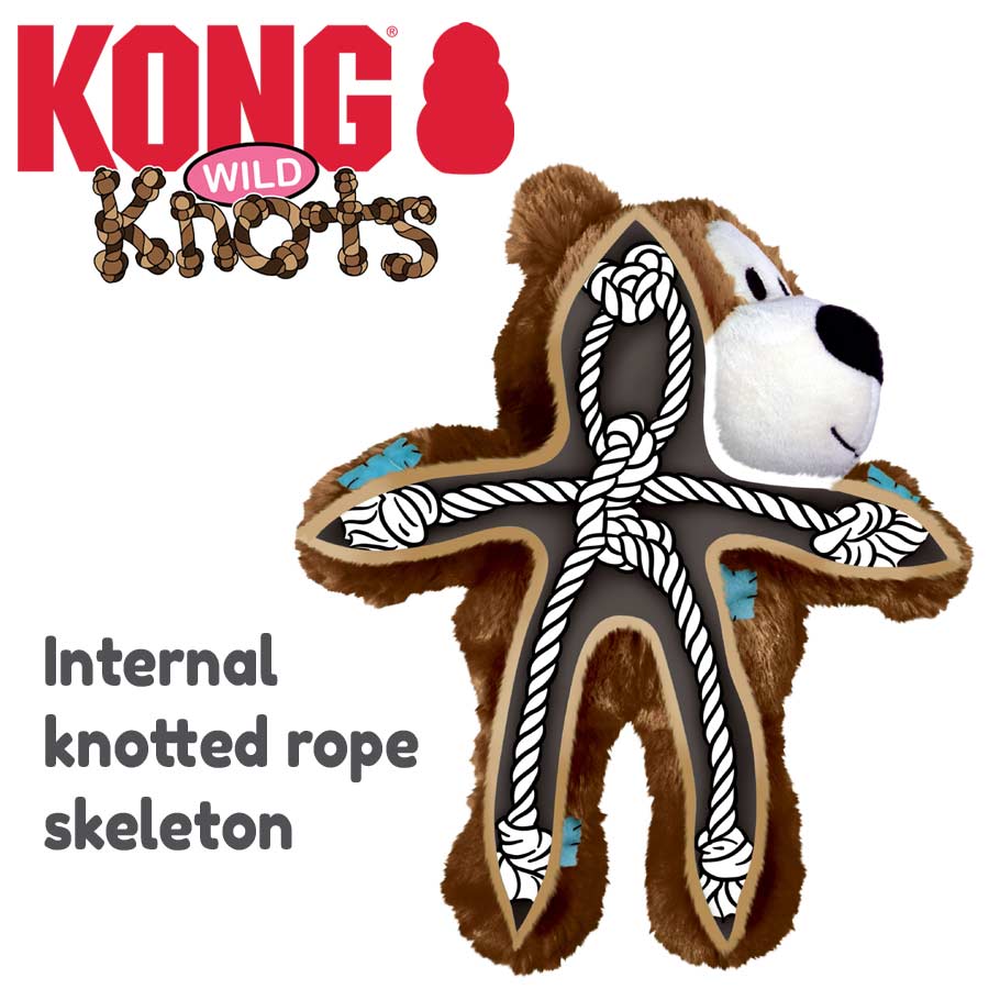 KONG Wild Knots Tiger, Giraffe & Fox