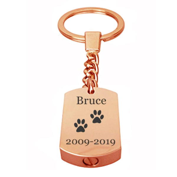 Dog hot sale urn keychain