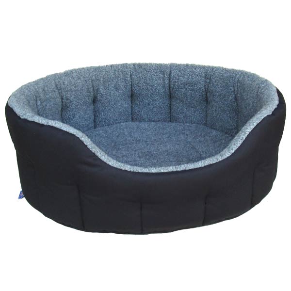 P&L Hardwearing Polyester Oval Fleece Lined Dog Bed | UK Made | D for Dog