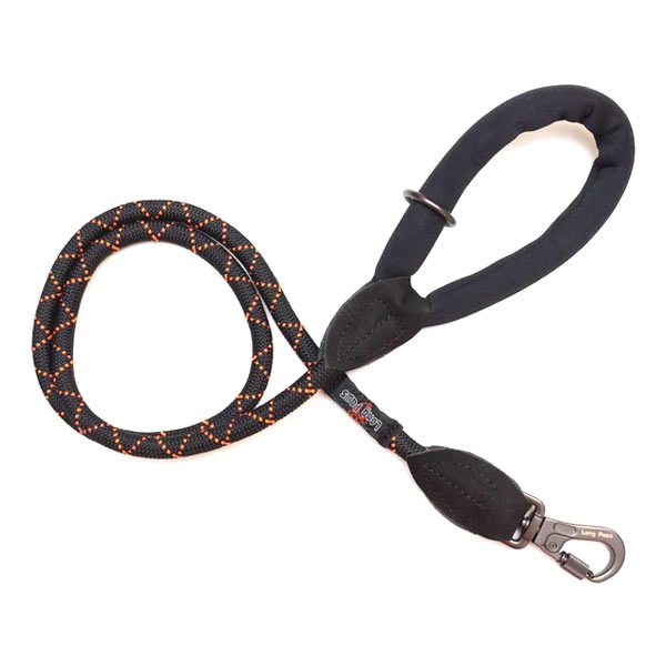 Rope Dog Lead with Secure Lock Carabiner Clip