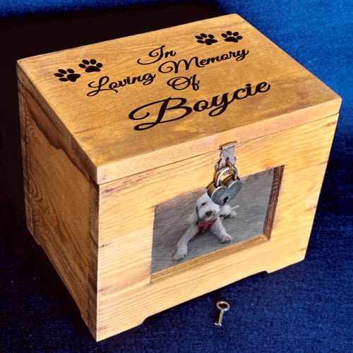 Personalised Pet Memorial Keepsake Memory Box (White, Kraft, Grey) – The  Lovely Keepsake Company