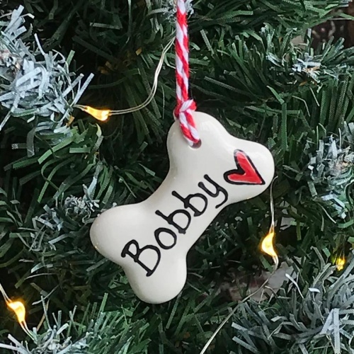 Personalised Bone Xmas Tree Ornament