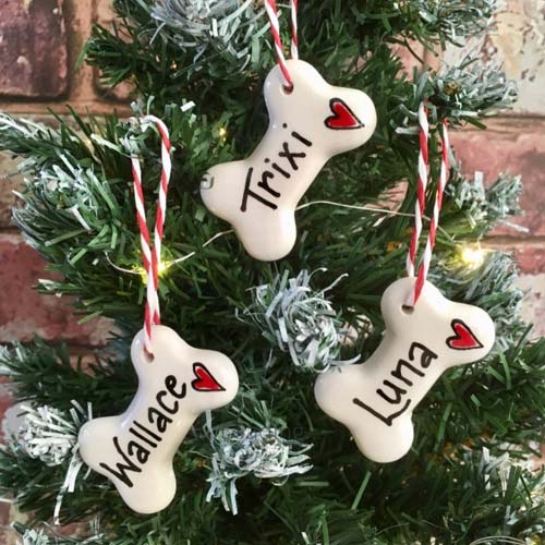 Personalised Bone Xmas Tree Ornament