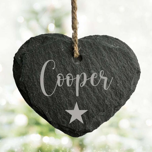 Personalised Slate Hanging Decoration