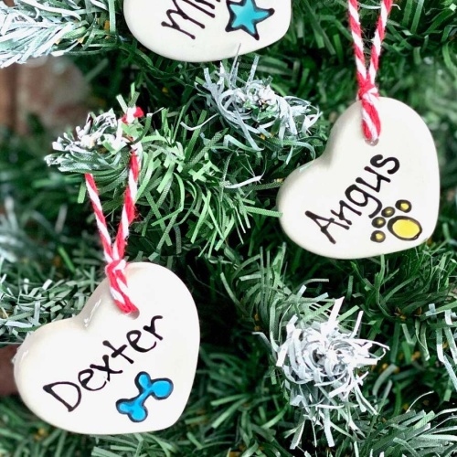 Personalised Heart Xmas Tree Ornament