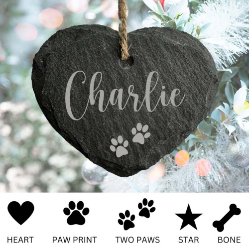 Personalised Slate Hanging Decoration