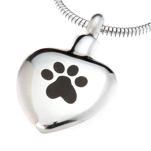 Chelsea Necklace Urn - Paw Heart