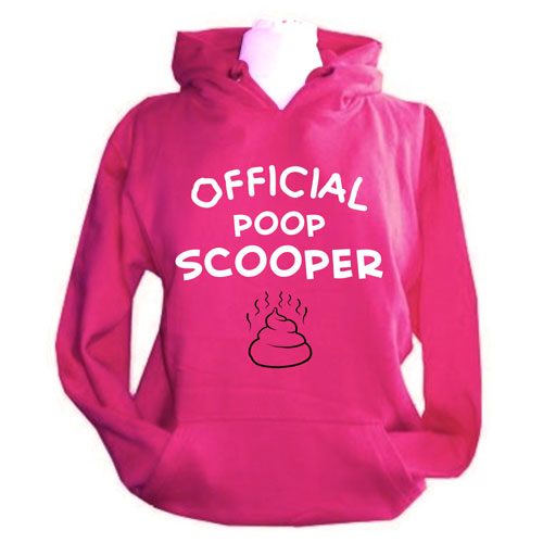 Funny Official Poop Scooper Slogan Hoodie