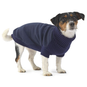 Fleece & Knit Polo Neck Dog Jumper