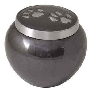 Hand Finished Chester Dog Urn - Black