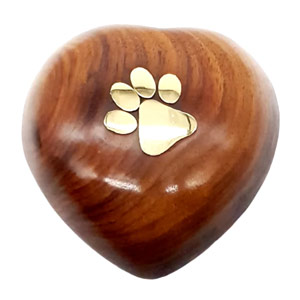 Wooden Heart Keepsake Pet Urn